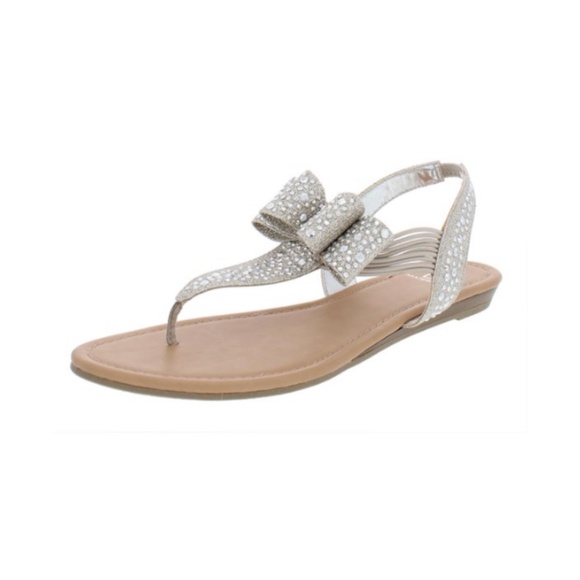 INC Champagne Crystal/Rhinestone Bow High Heels & Matching Clutch Purse, sz. 9.5 - Picture 13 of 13